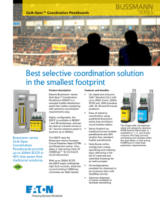 Best selective coordination solution in the smallest footprint BUSSMANN SERIES