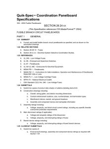 Quik-Spec Coordination Panelboard Specifications SECTION