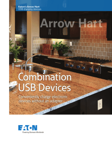 Arrow Hart Combination USB Devices Conveniently charge electronic