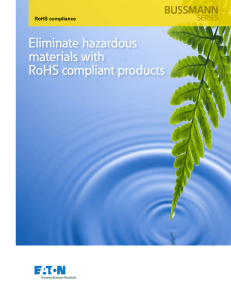 Eliminate hazardous materials with RoHS compliant products BUSSMANN