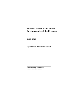 National Round Table on the Environment and the Economy 2009–2010