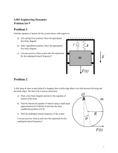 Problem 1 2.003 Engineering Dynamics Problem Set 9