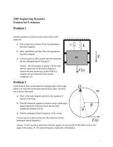Problem 1 2.003 Engineering Dynamics Problem Set 9--Solution
