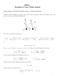 Analysis of Double Pendulum System - Problem Statement Modal