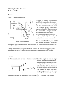 2.003 Engineering Dynamics Problem Set 10