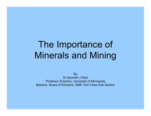 The Importance of Minerals and Mining