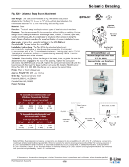 TOLCO™ Seismic Bracing B-LINE SERIES