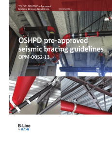 OSHPD pre-approved seismic bracing guidelines OPM-0052-13 TOLCO