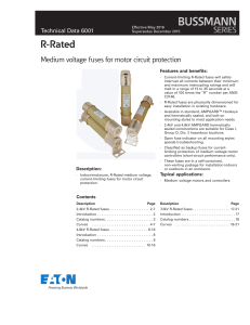 BUSSMANN R-Rated SERIES Medium voltage fuses for motor circuit protection