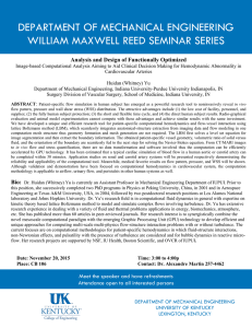 DEPARTMENT OF MECHANICAL ENGINEERING WILLIAM MAXWELL REED SEMINAR SERIES