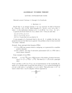 ALGEBRAIC  NUMBER  THEORY 1.  Section  1.1