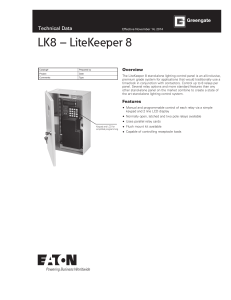 LK8 – LiteKeeper 8 Technical Data Overview