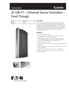 SC-UN-FT – Universal Source Controllers – Feed Through iLumin Technical Data