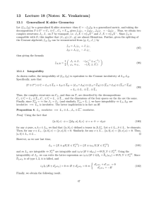 13  Lecture  18  (Notes:  K. ... 13.1  Generalized  K ahler  Geometry