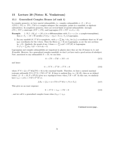 15  Lecture  20  (Notes:  K. ... 15.1  Generalized  Complex  Branes  (of ...