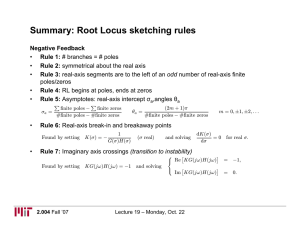 Summary: Root Locus sketching rules