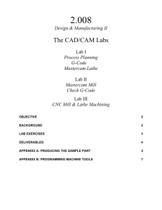 2.008 The CAD/CAM Labs