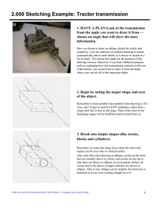2.000 Sketching Example: Tractor transmission