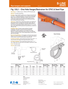 Fig. 22L2 – One Hole Hanger/Restrainer for CPVC &amp; Steel...