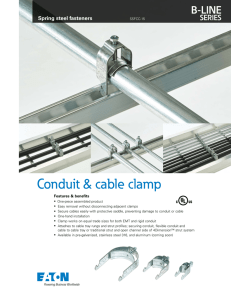 Conduit &amp; cable clamp B-LINE SERIES Spring steel fasteners