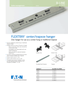 center/trapeze hanger FLEXTRAY B-LINE SERIES