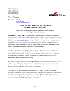 News Release Line’s New Rack Security Doors Cooper B-