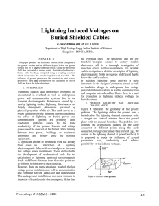 on Lightning Induced Voltages Buried Shielded Cables -