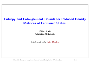 Entropy and Entanglement Bounds for Reduced Density Matrices of Fermionic States