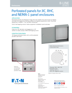 Perforated panels for JIC, RHC, and NEMA-1 panel enclosures B-LINE SERIES