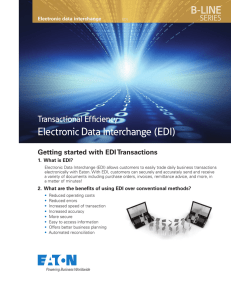 Electronic Data Interchange (EDI) B-LINE Transactional Efficiency SERIES
