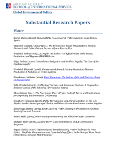 Substantial Research Papers Water