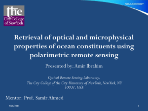Retrieval of optical and microphysical properties of ocean constituents using