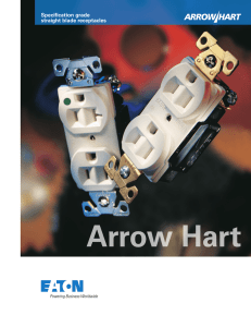 Arrow Hart Specification grade straight blade receptacles