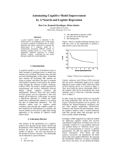 Automating Cognitive Model Improvement by A*Search and Logistic Regression