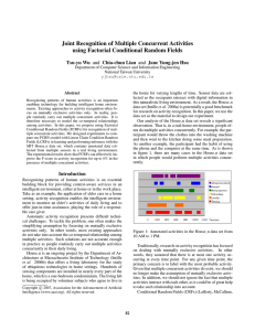 Joint Recognition of Multiple Concurrent Activities using Factorial Conditional Random Fields