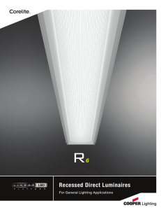 Recessed Direct Luminaires For General Lighting Applications