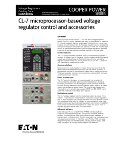 CL-7 microprocessor-based voltage regulator control and accessories COOPER POWER SERIES