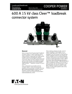600 A 15 kV class Cleer loadbreak connector system ™