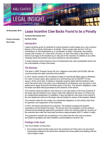 Lease Incentive Claw Backs Found to be a Penalty Introduction