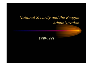 National Security and the Reagan Administration 1980-1988
