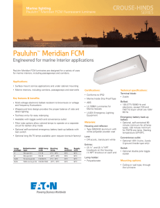 Pauluhn™ Meridian FCM Engineered for marine interior applications Marine lighting Pauluhn