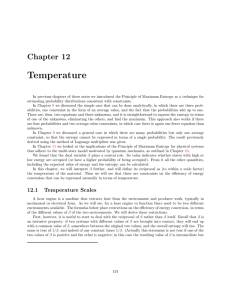 Temperature Chapter  12