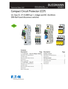 BUSSMANN Compact Circuit Protector (CCP) SERIES