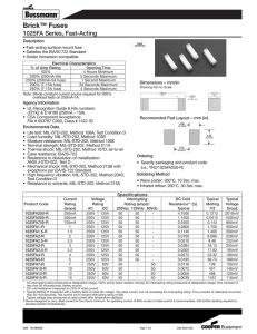 Description Dimensions – mm/in • Fast-acting surface-mount fuse • Satisfies the EIA/IS-722 Standard