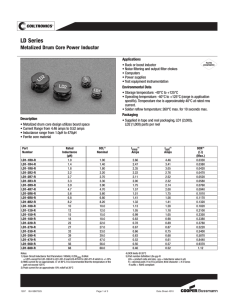 LD Series Metalized Drum Core Power Inductor Ω