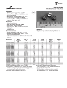 LDS0705 Series Shielded Power Inductors