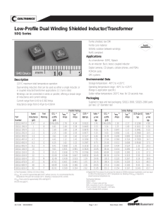 Low-Profile Dual Winding Shielded Inductor/Transformer SDQ Series