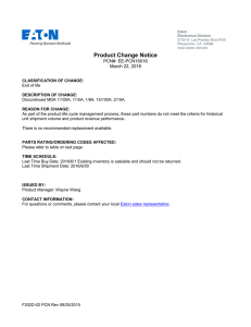 Product Change Notice PCN#: EE-PCN16016 March 22, 2016