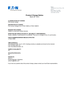 Product Change Notice March 26 , 2015
