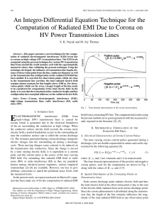 An Integro-Differential Equation Technique for the HV Power Transmission Lines